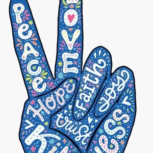 Peace Sign Shipping Label